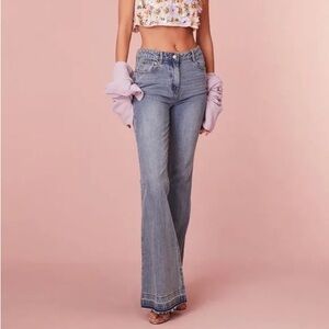 Loveshackfancy flare jeans NWT